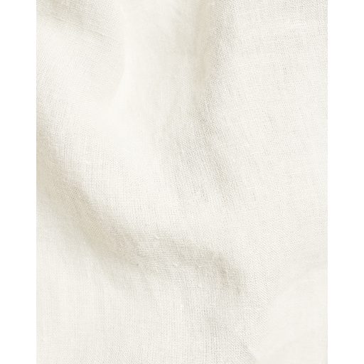 Pantaloni albi  din in cu elastic si snur in talie