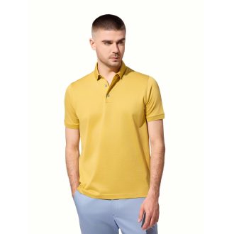Tricou Polo barbati galben din bumbac