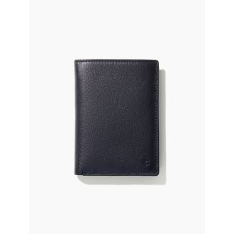 Portofel dreptunghiular negru din piele naturala