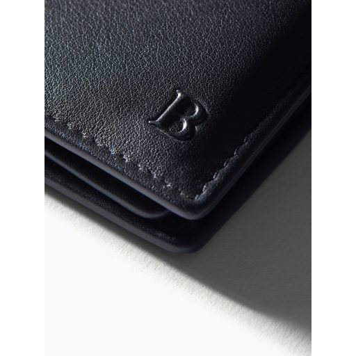 Portofel dreptunghiular negru din piele naturala