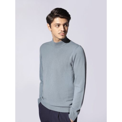 Pulover casmir albastru tip helanca