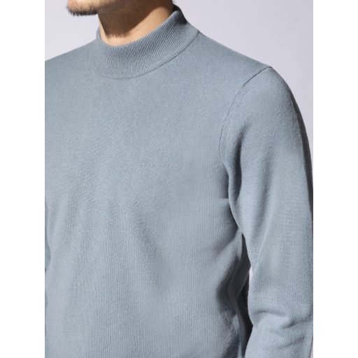 Pulover casmir albastru tip helanca