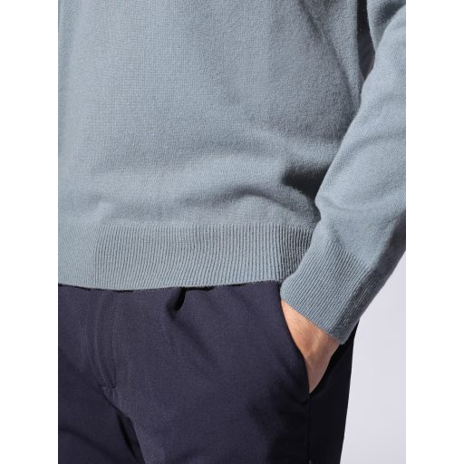 Pulover casmir albastru tip helanca