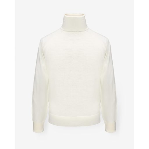 pulover alb barbati pe gat