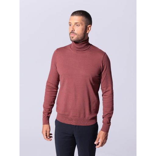 Pulover caramiziu tip helanca