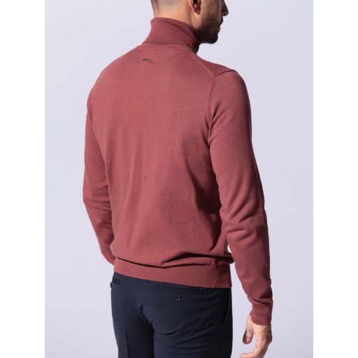 Pulover caramiziu tip helanca