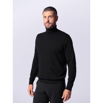 Pulover negru tip helanca