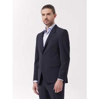 sacou bleumarin barbati lana stretch