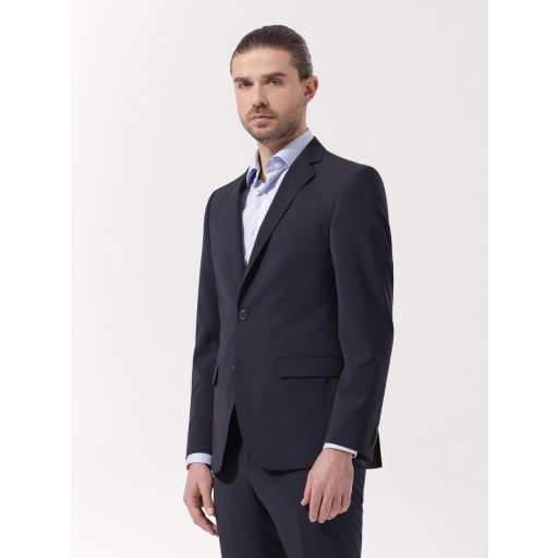 sacou bleumarin barbati lana stretch