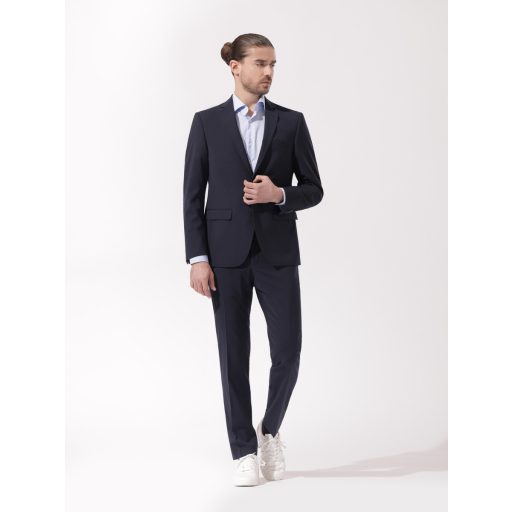 sacou bleumarin barbati lana stretch