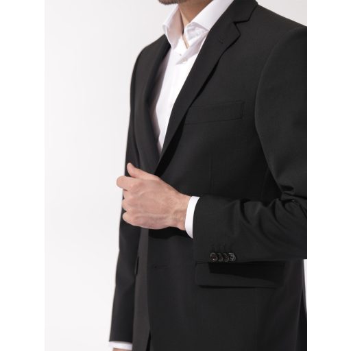 sacou barbati negru lana stretch