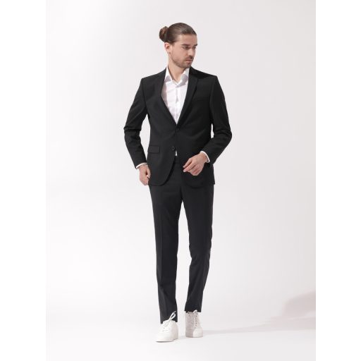 sacou barbati negru lana stretch