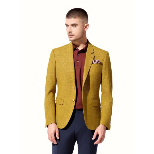 sacou galben barbati cu microdesign