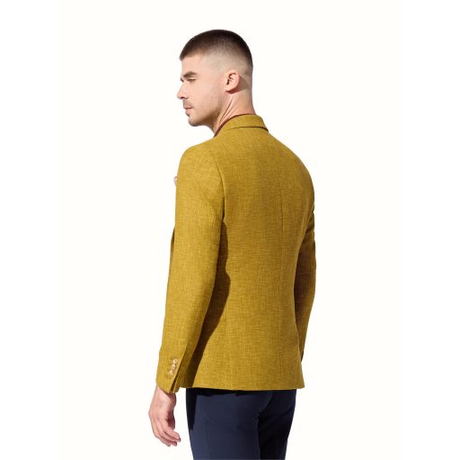 sacou galben barbati cu microdesign