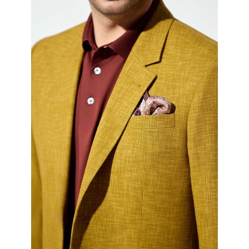 sacou galben barbati cu microdesign