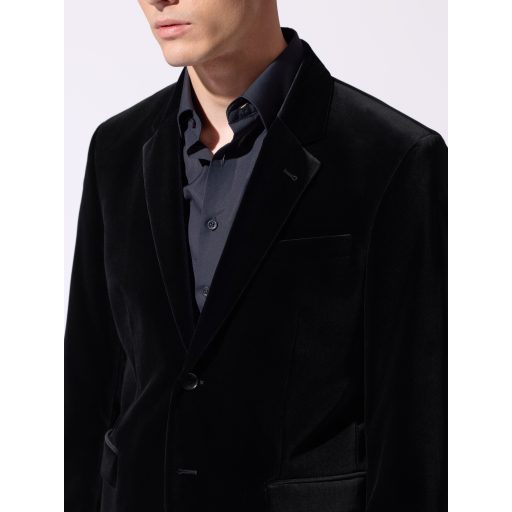 sacou negru barbati bumbac