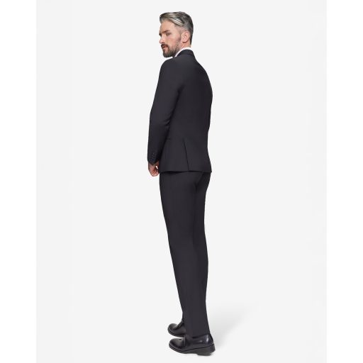 Sacou solid wool stretch black