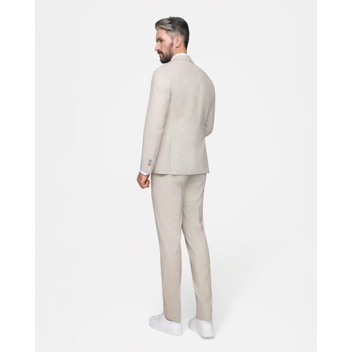 sacou bej barbati din in si bumbac