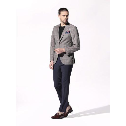 sacou barbati gri in carouri