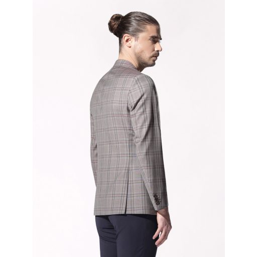 sacou barbati gri in carouri