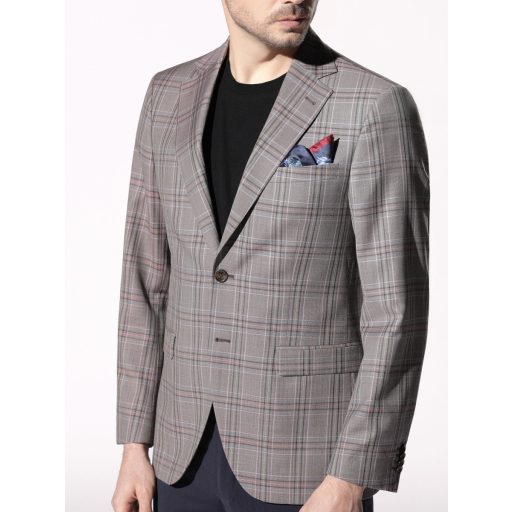 sacou barbati gri in carouri