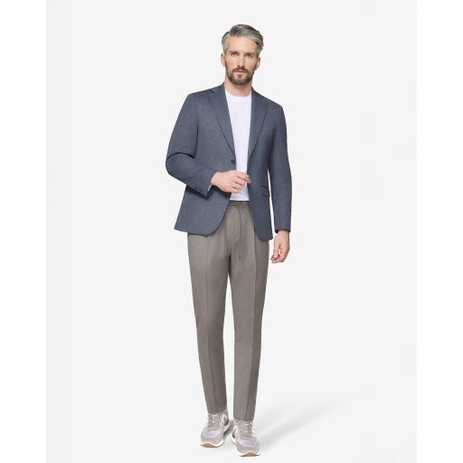 sacou albastru barbati bumbac stretch