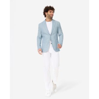 SACOU ALBASTRU DESCHIS DIN JERSEY DE BUMBAC SI IN