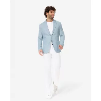 Light blue jersey cotton linen comfort  blazer