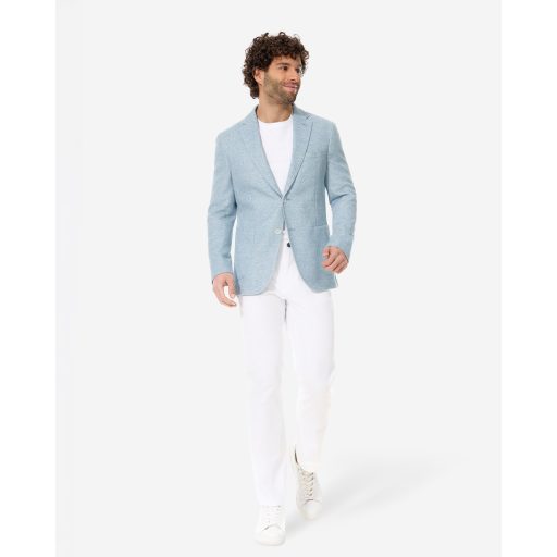 SACOU ALBASTRU DESCHIS DIN JERSEY DE BUMBAC SI IN