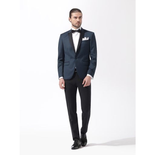 sacou smoking barbati bleumarin inchis lana