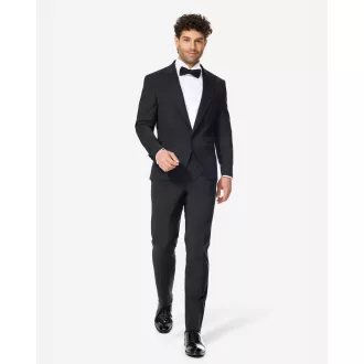 Sacou smoking TUXAMID solid wool stretch black