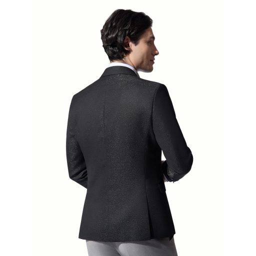 sacou smoking barbati gri inchis glitter