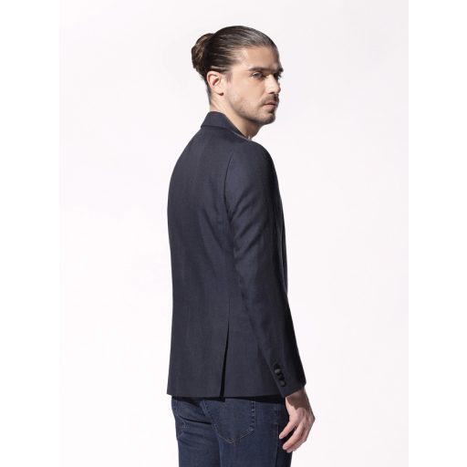 sacou smoking barbati bleumarin din in si lana