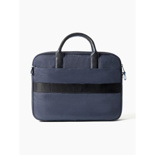 Geanta tip servieta bleumarin din nylon 