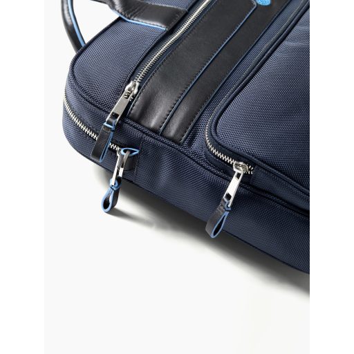 Geanta tip servieta bleumarin din nylon 