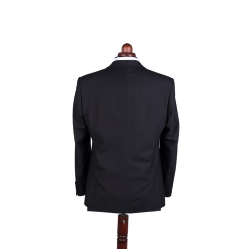 sacou smoking barbati negru rever satinat