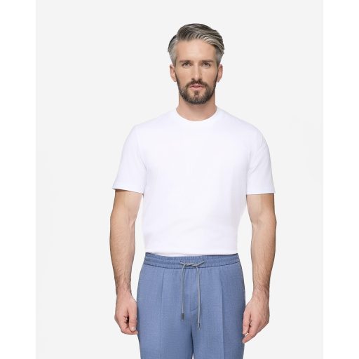 tricou alb barbati bumbac