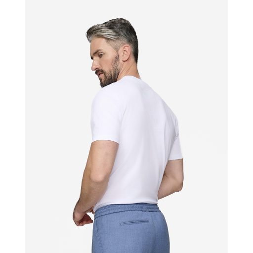 tricou alb barbati bumbac