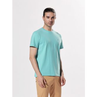 Tricou barbati verde turcoaz din bumbac