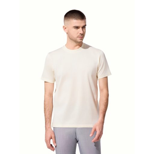 tricou alb crem barbati