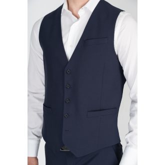Vesta HAMILTON solid wool stretch navy